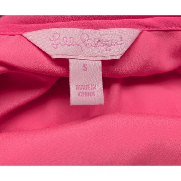 Lilly Pulitzer Tank Top Pink Sequins Lined Adjustable Spaghetti Strap Small - Picture 11 of 12